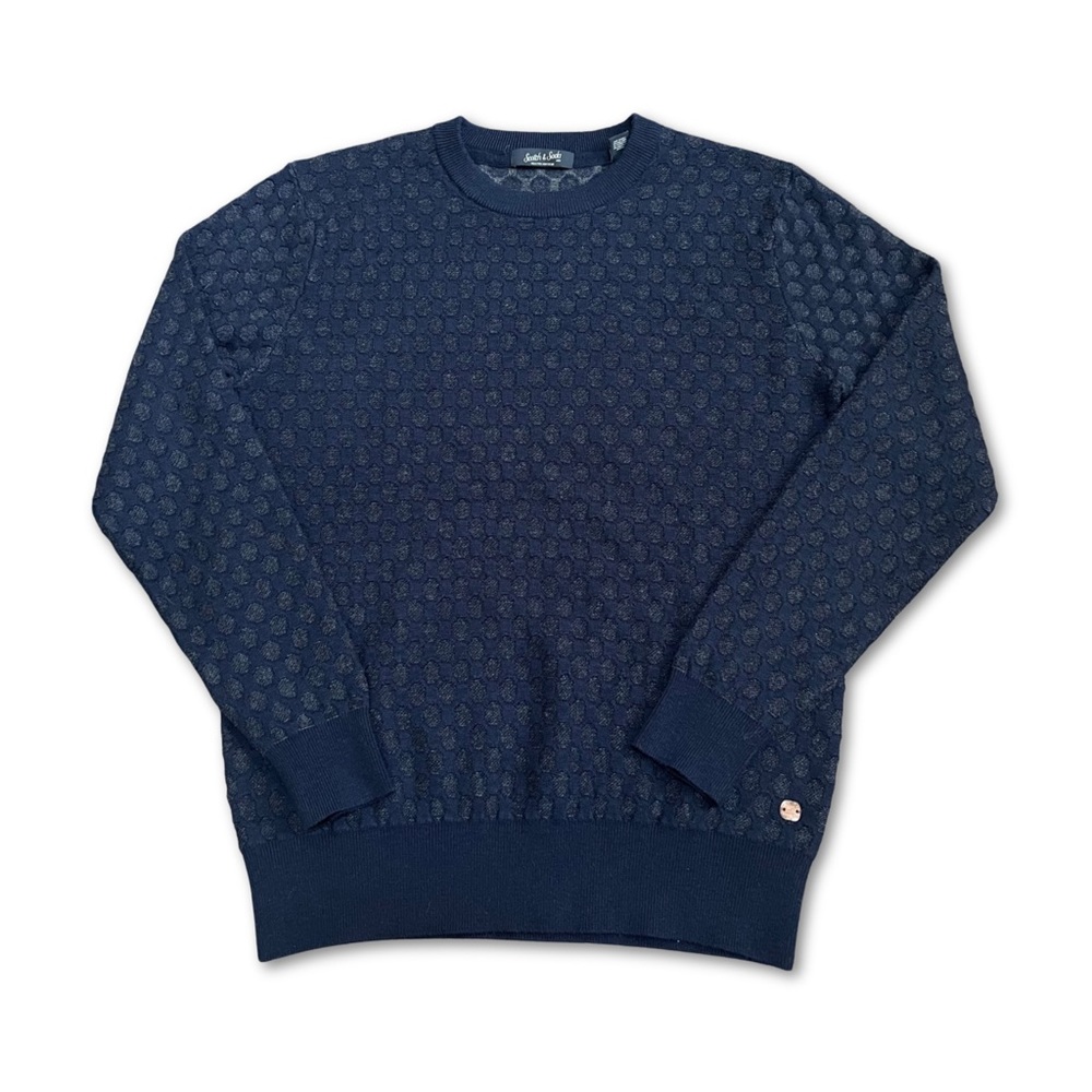SCOTCH & SODA Patterned Pullover Tight Knit Crew Neck Men’s Size L Smart Casual